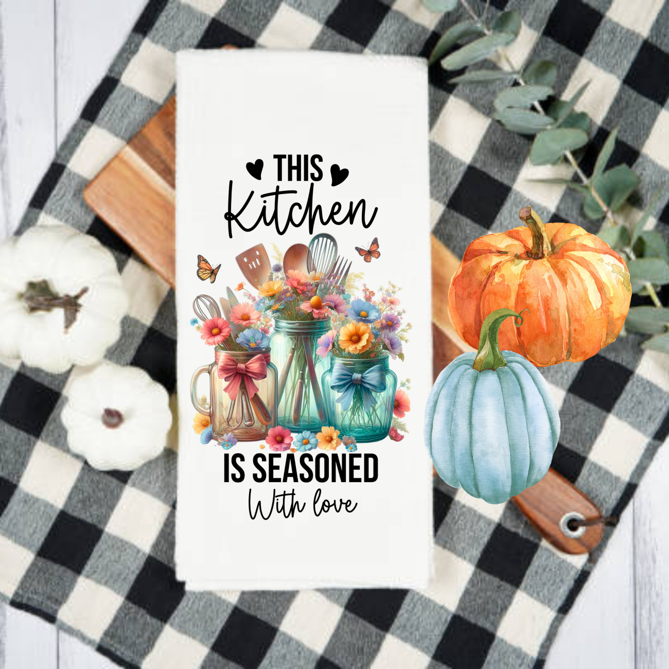 Kitchen Towels, Fall, Sunflowers and Farm Animals
