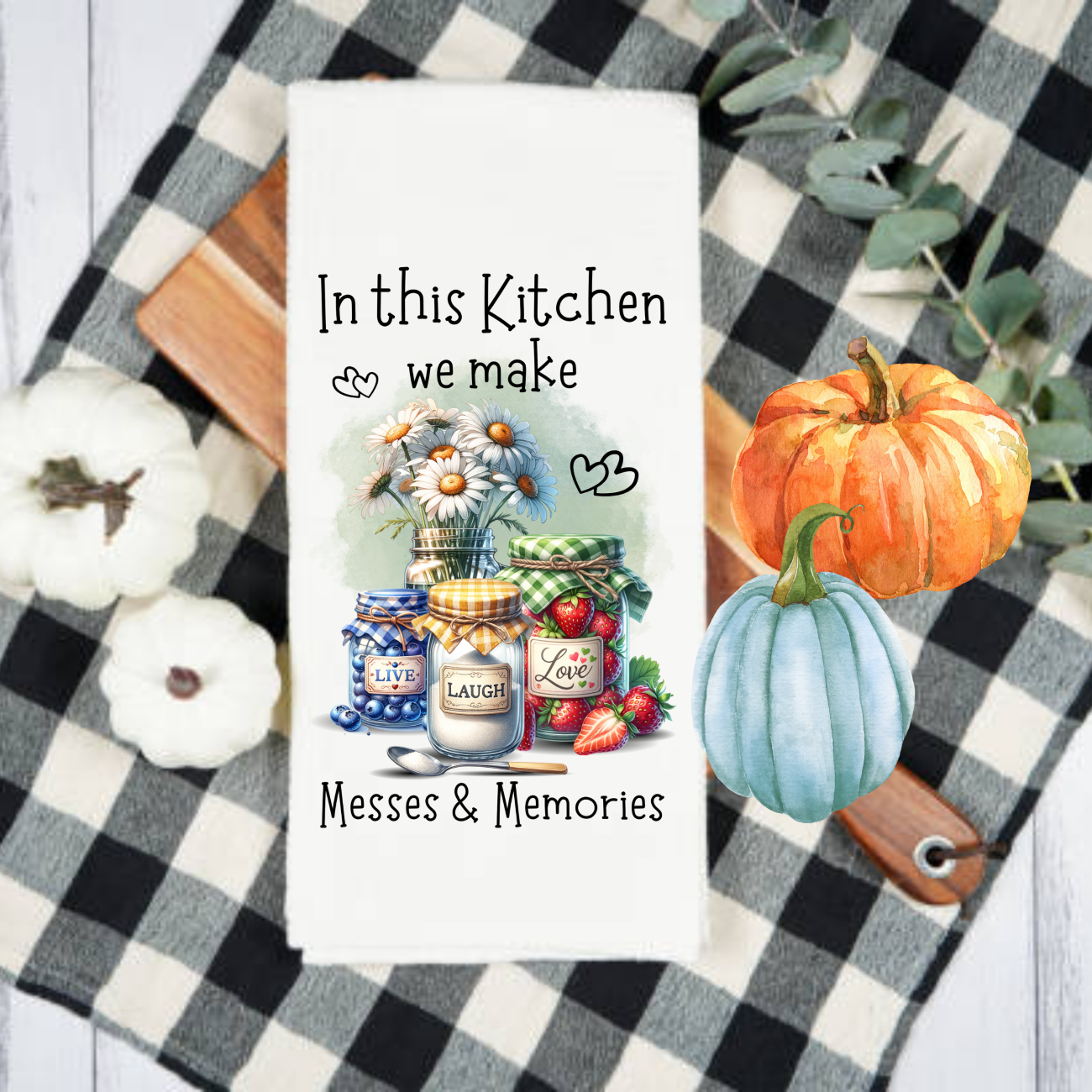 Kitchen Towels, Fall, Sunflowers and Farm Animals