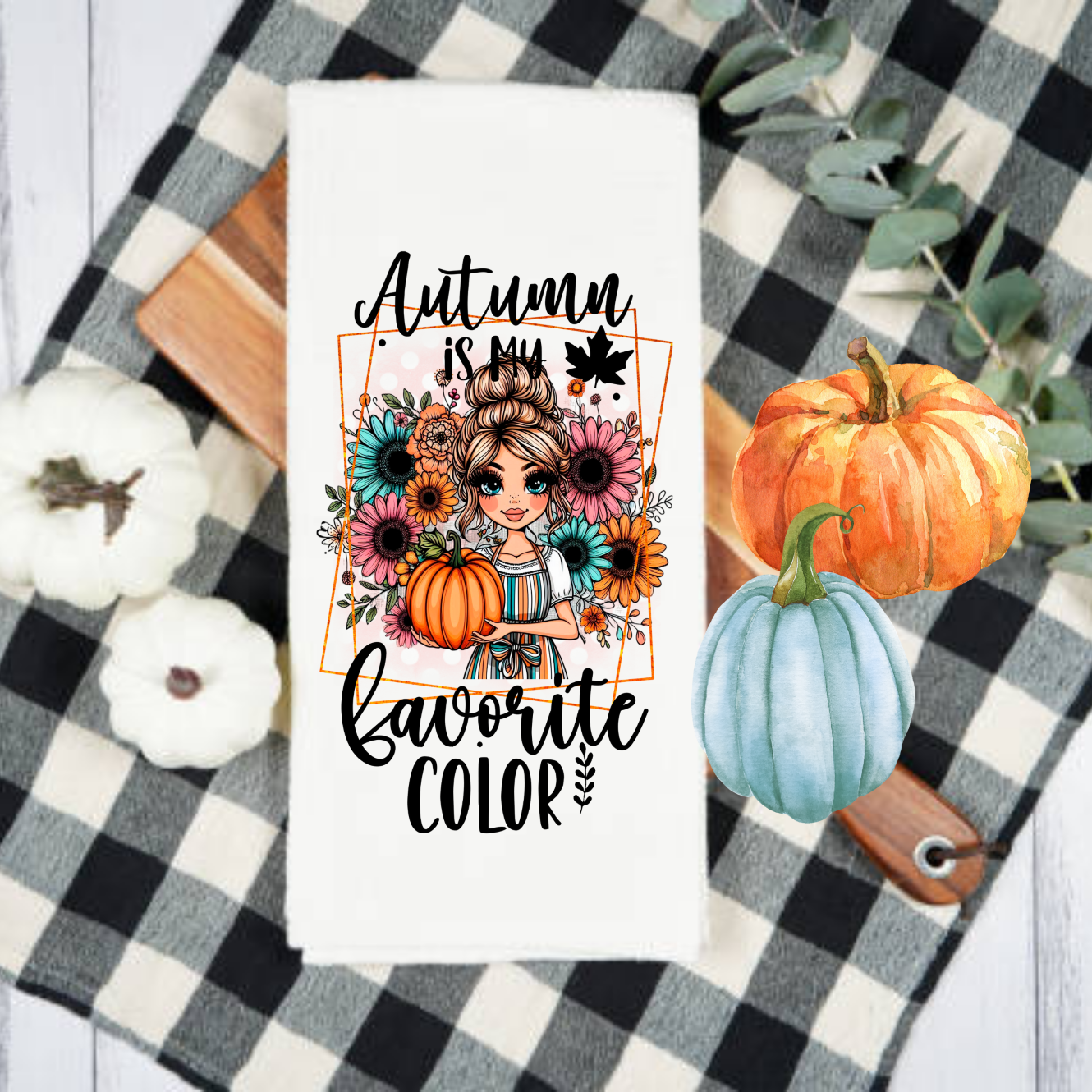 Kitchen Towels, Fall, Sunflowers and Farm Animals