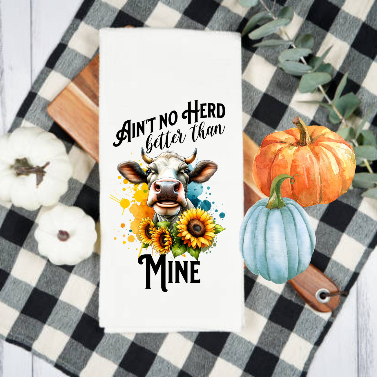 Kitchen Towels, Fall, Sunflowers and Farm Animals