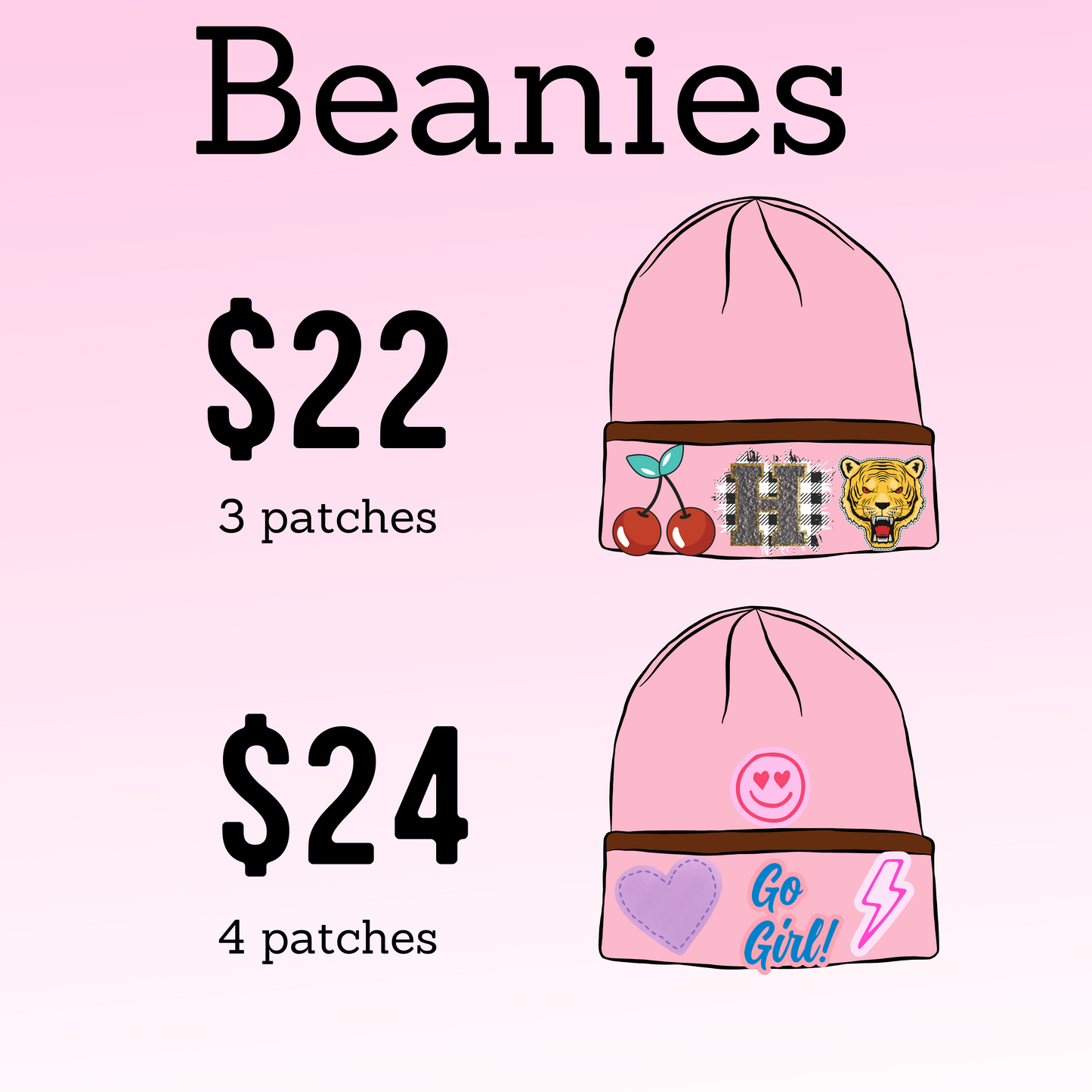 Beanies with Patches