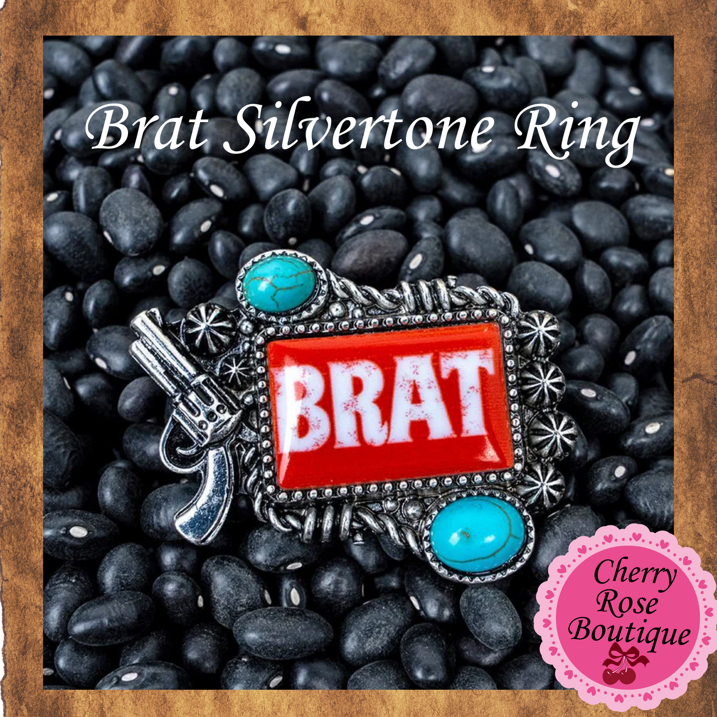 Necklace and Rings, Western Retro Turquoise Style