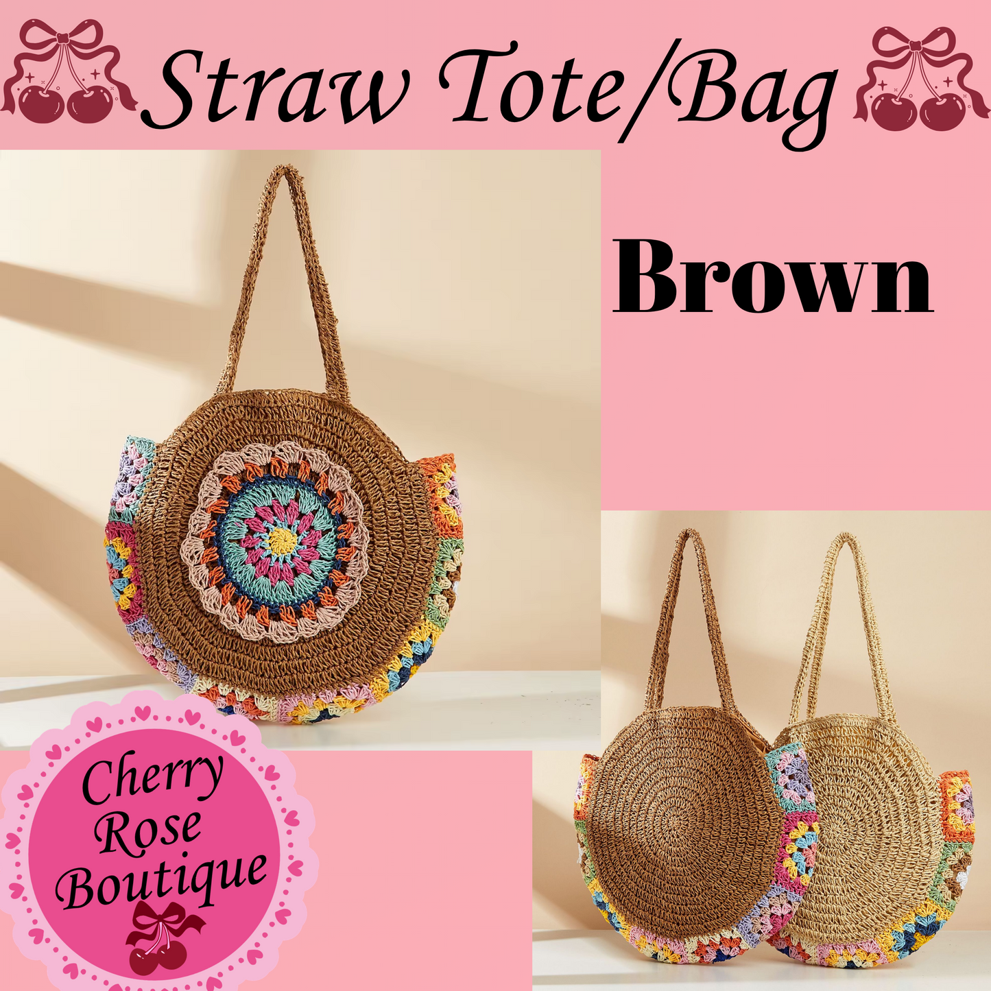 Straw Tote Bag, Beach Ready