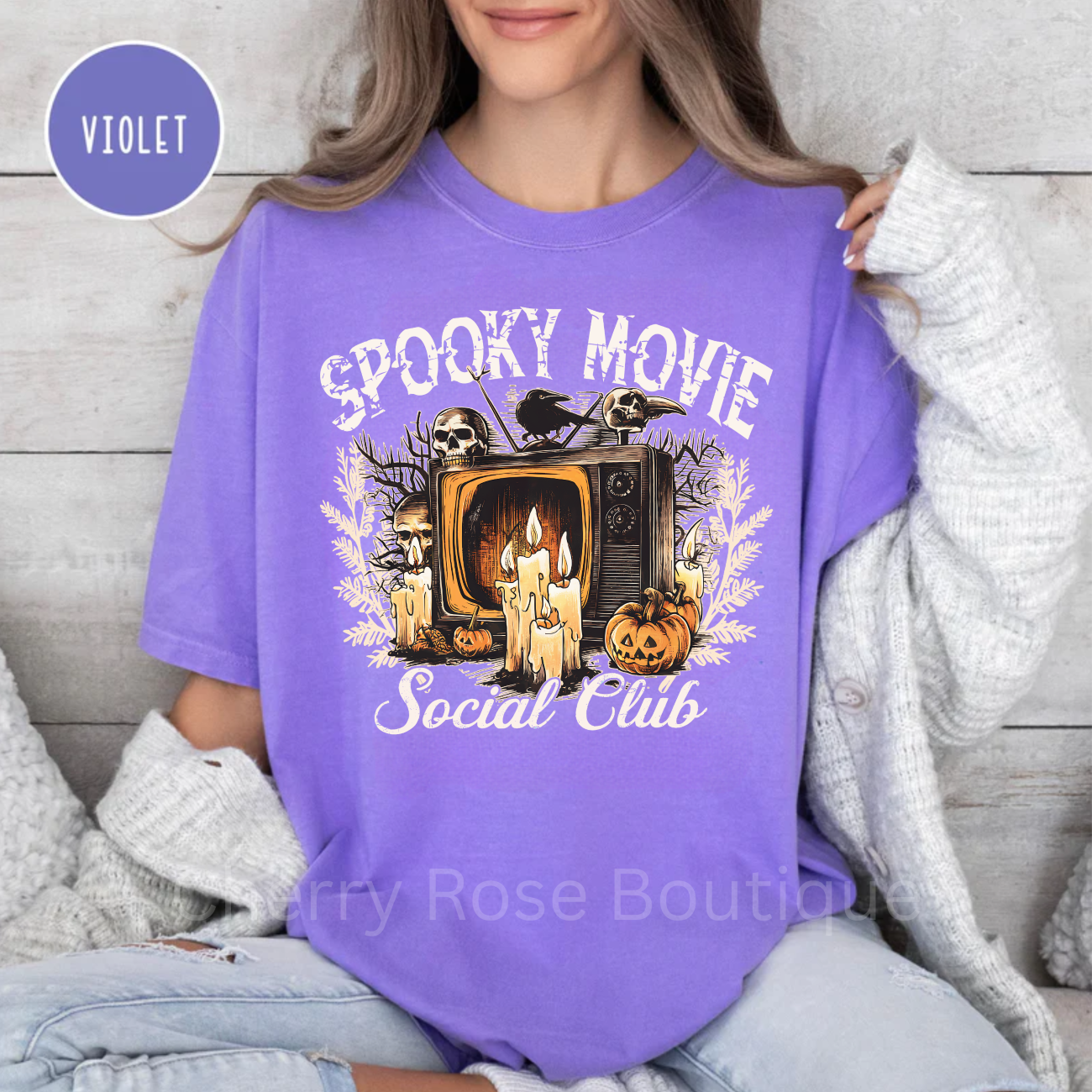 Spooky Movie Social Club Comfort Color Tee