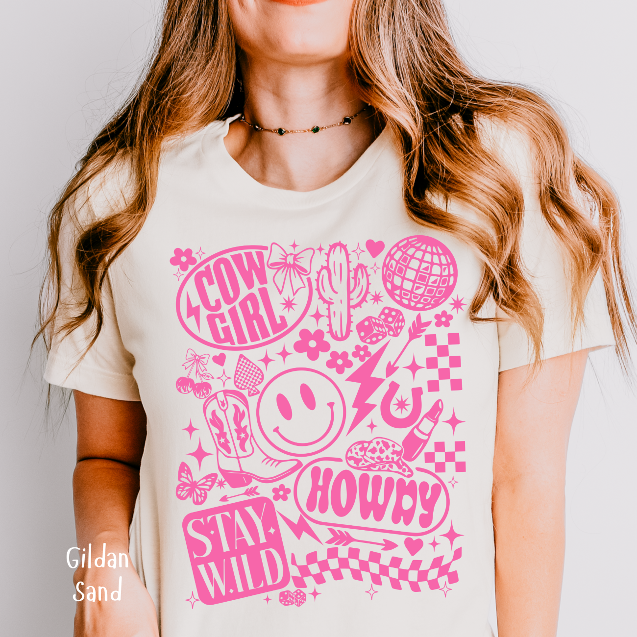 Cowgirl, Stay Wild, Howdy Collage Country Western T-Shirt