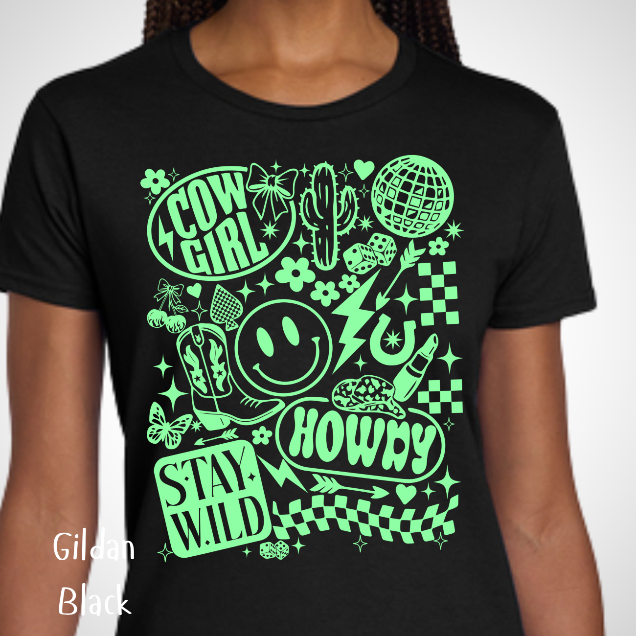 Cowgirl, Stay Wild, Howdy Collage Country Western T-Shirt