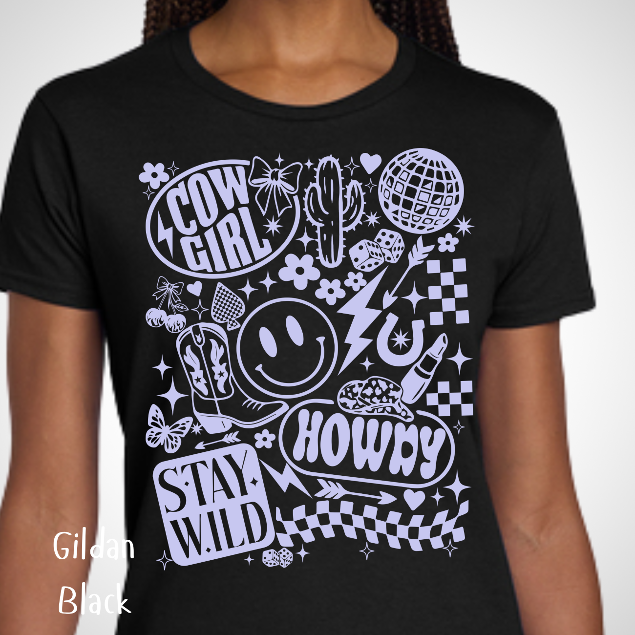Cowgirl, Stay Wild, Howdy Collage Country Western T-Shirt