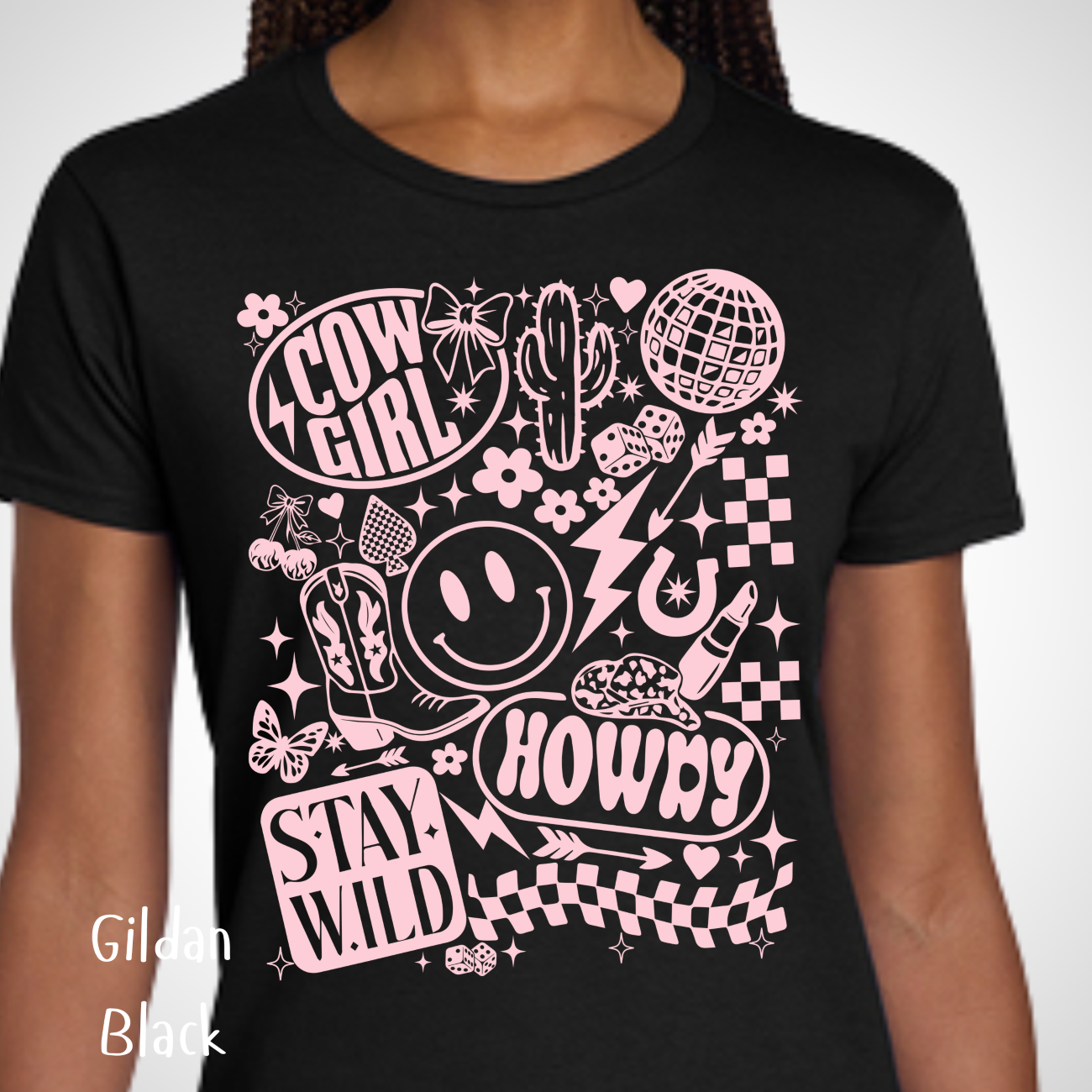 Cowgirl, Stay Wild, Howdy Collage Country Western T-Shirt