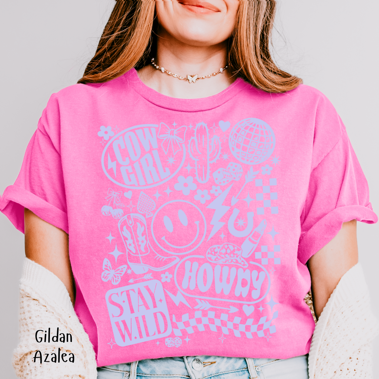 Cowgirl, Stay Wild, Howdy Collage Country Western T-Shirt