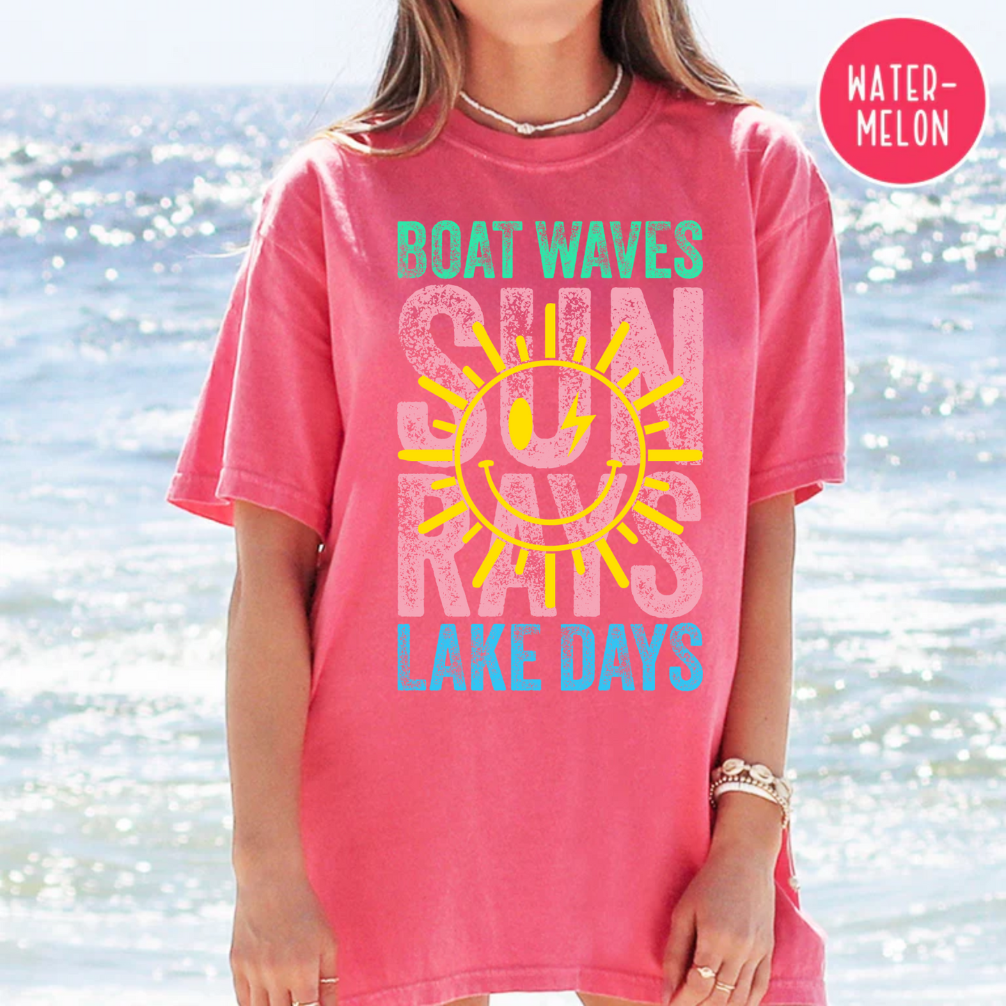 Boat Waves Sun Rays Lake Days T-Shirt, Summer Shirt, Comfort Color Shirt