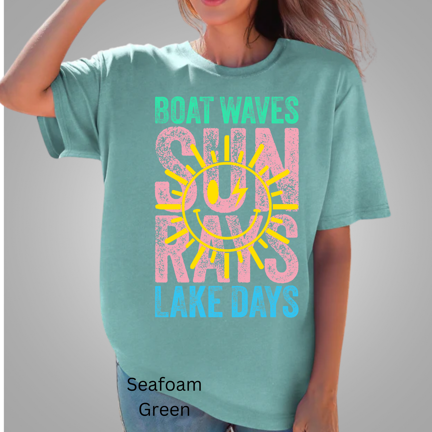 Boat Waves Sun Rays Lake Days T-Shirt, Summer Shirt, Comfort Color Shirt