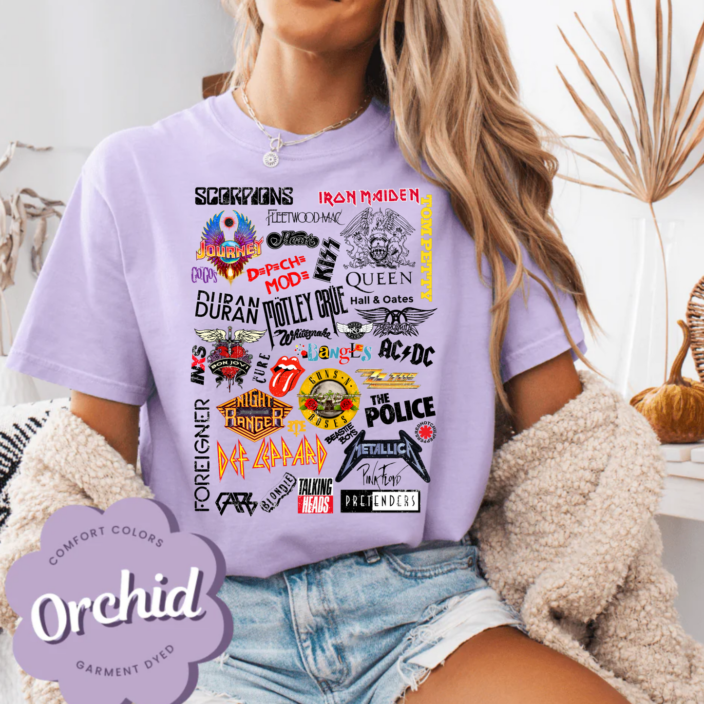 80's Rock Bands Comfort Color Tee