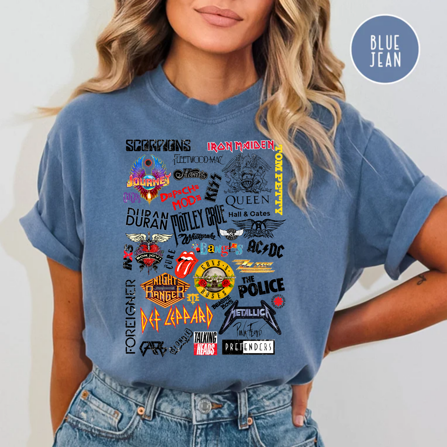 80's Rock Bands Comfort Color Tee