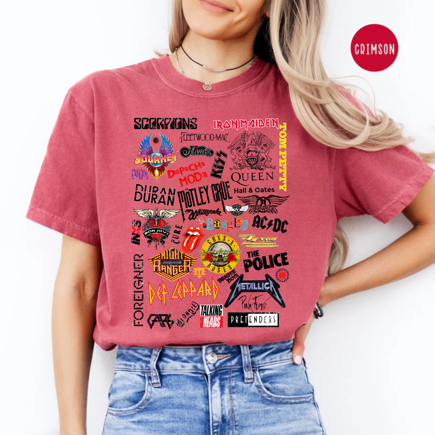 80's Rock Bands Comfort Color Tee