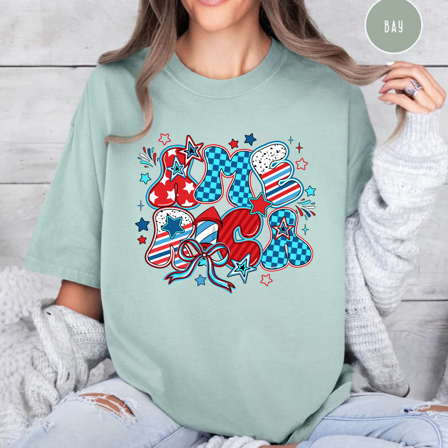 America T-shirt, Memorial Day, 4th of July Tee Comfort Color