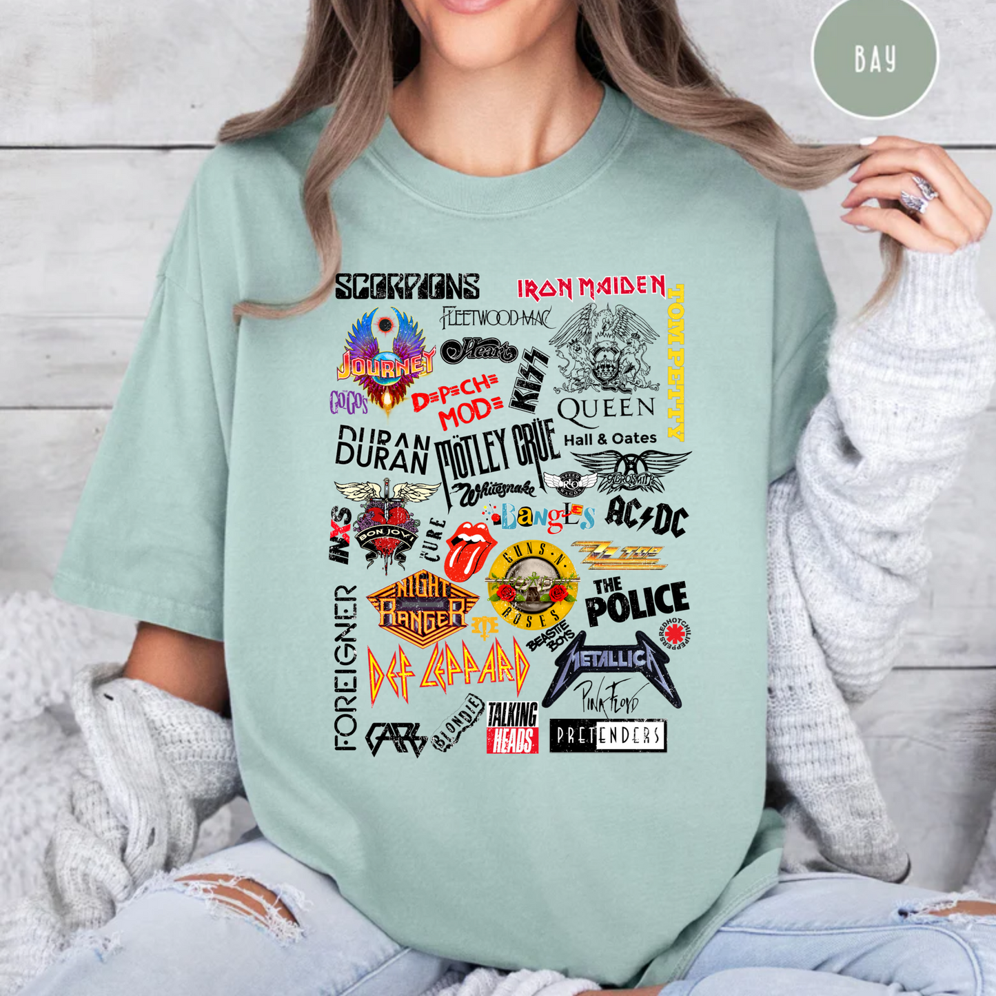 80's Rock Bands Comfort Color Tee