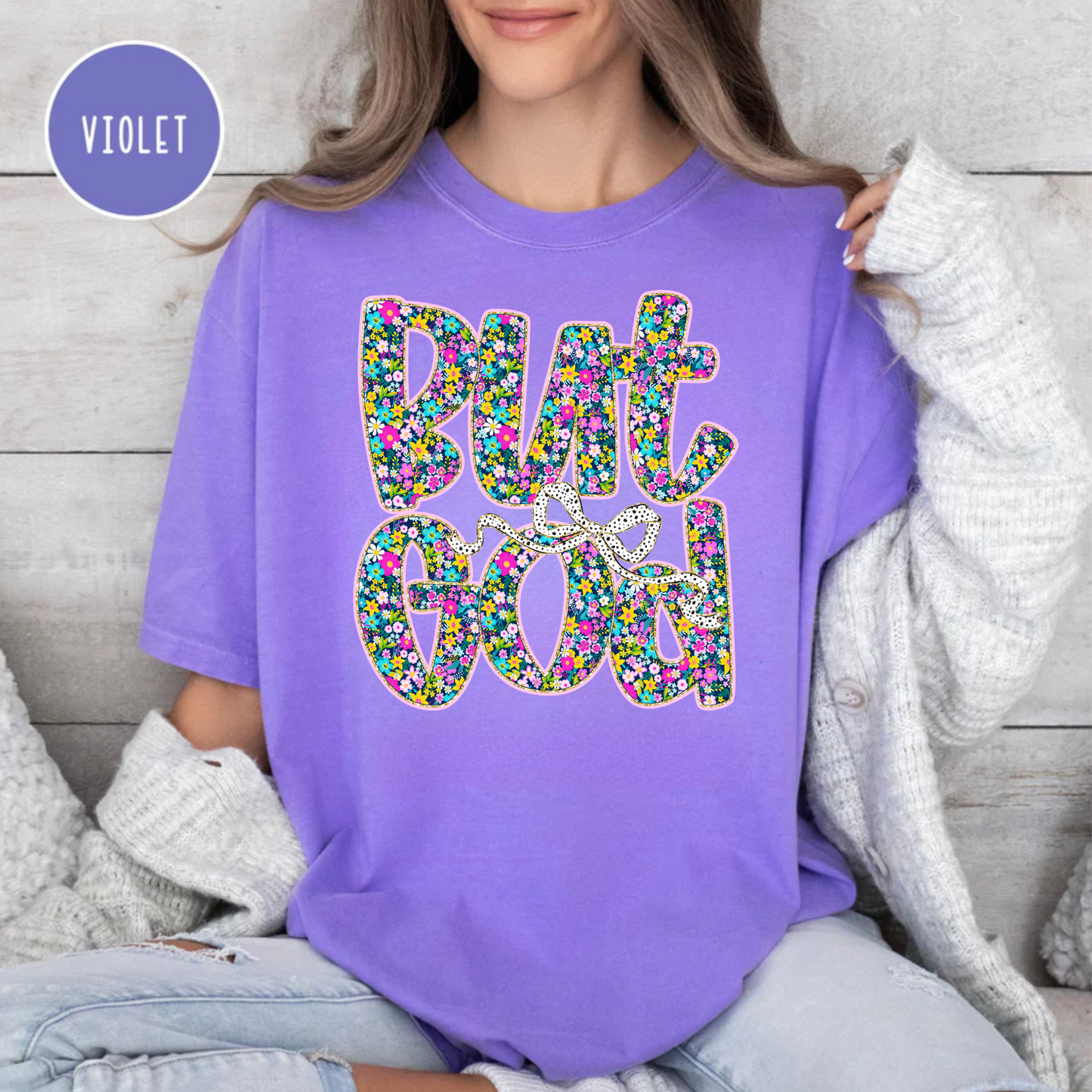 But God, Christian Faith-Based Shirt, Comfort Color Shirt
