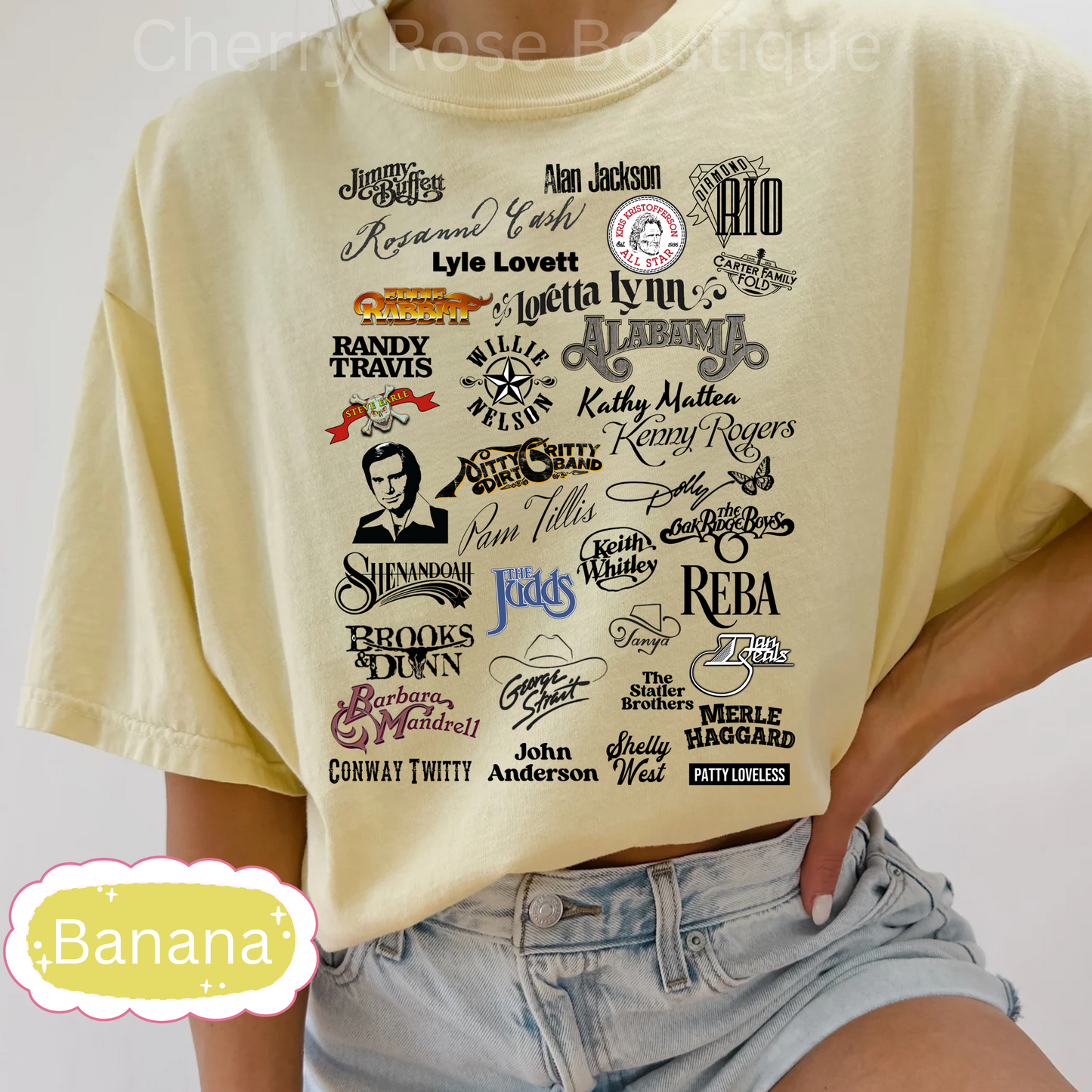 80's Country Bands Comfort Color Tee
