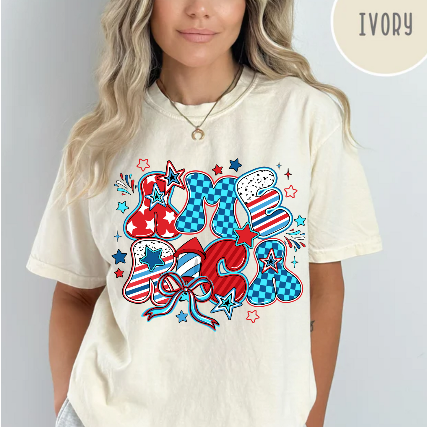 America T-shirt, Memorial Day, 4th of July Tee Comfort Color
