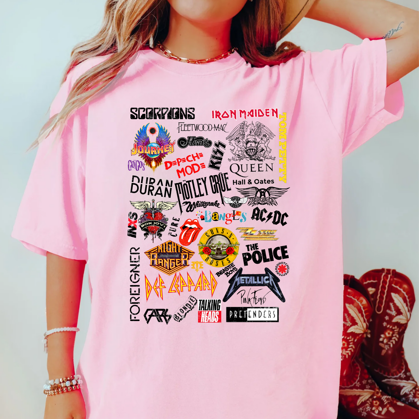 80's Rock Bands Comfort Color Tee