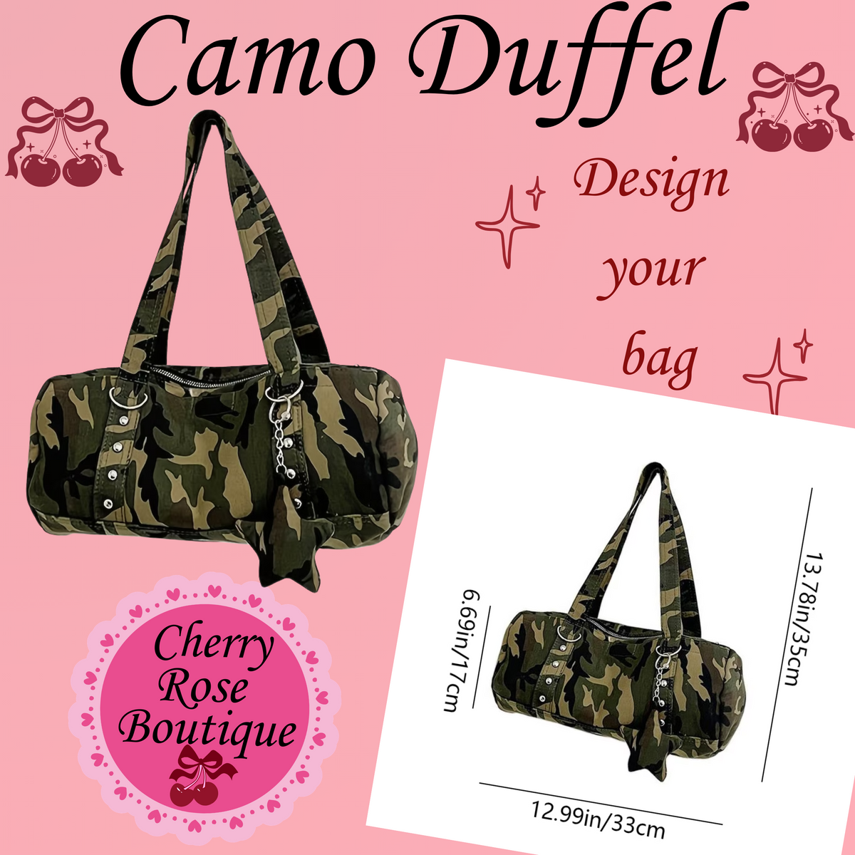 Camo and Leopard Duffel