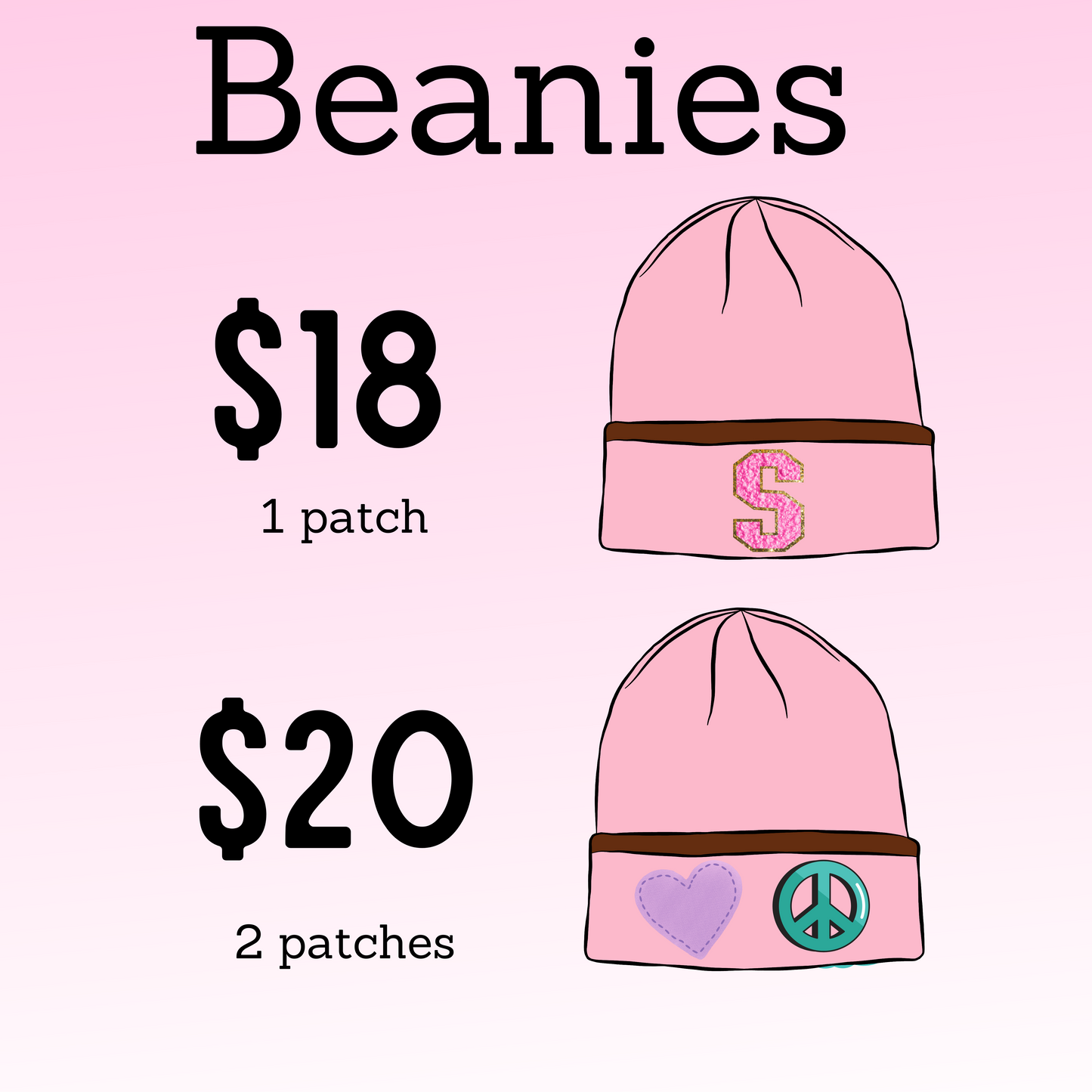 Beanies with Patches