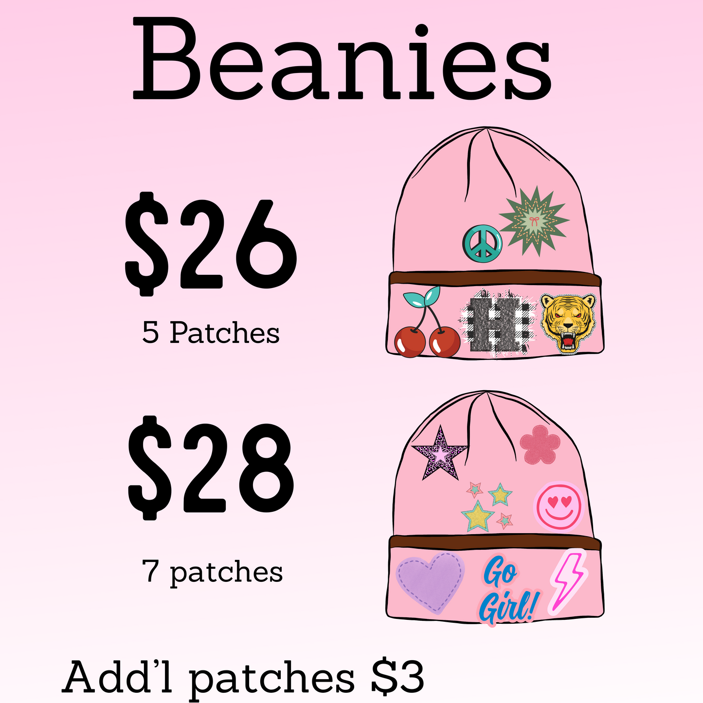 Beanies with Patches