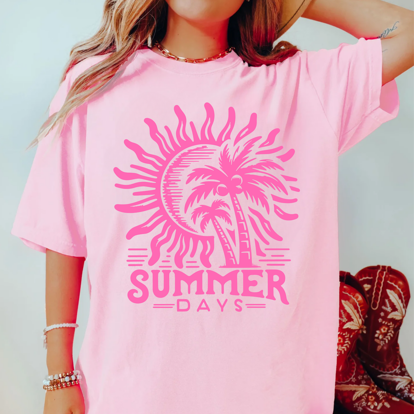 Summer Days Shirt, Summer Beach Vacation Ready, Comfort Color Tee