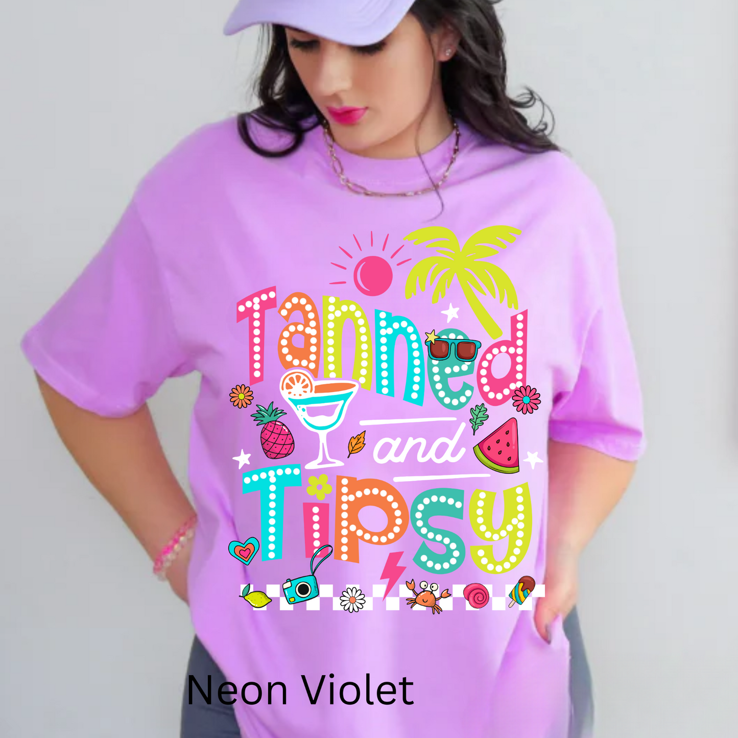 Tanned and Tipsy, Beach Summer Ready Comfort Color Shirt