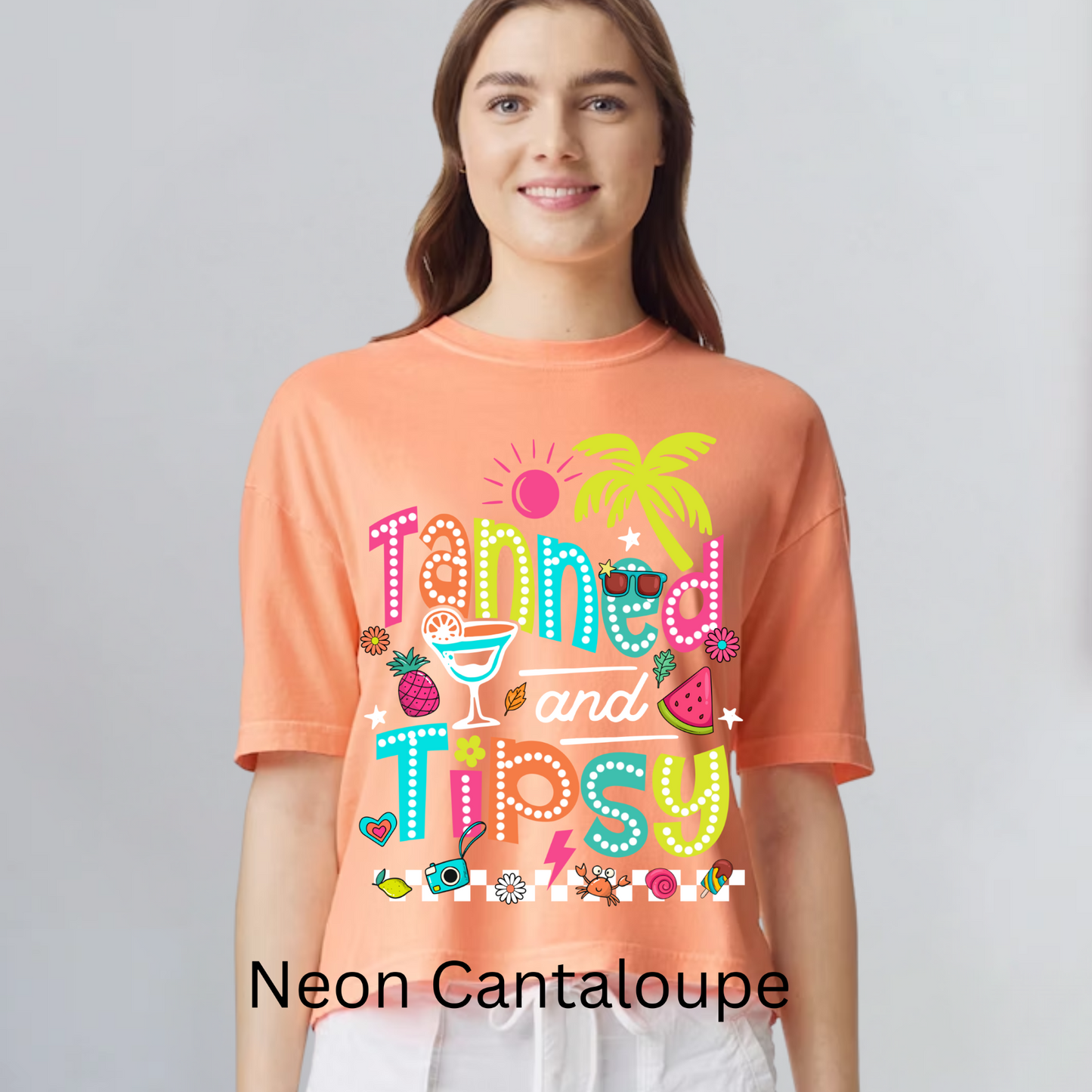 Tanned and Tipsy, Beach Summer Ready Comfort Color Shirt