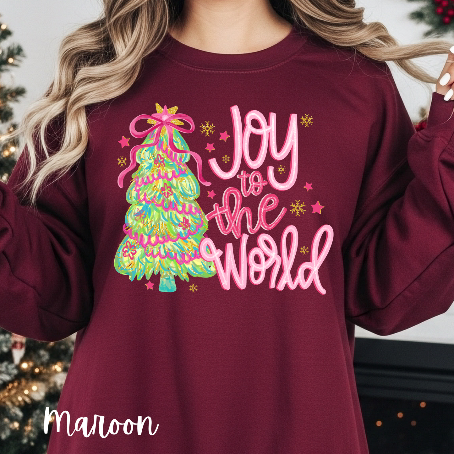 Joy to the World Christmas Holiday Sweatshirt, Youth & Adult