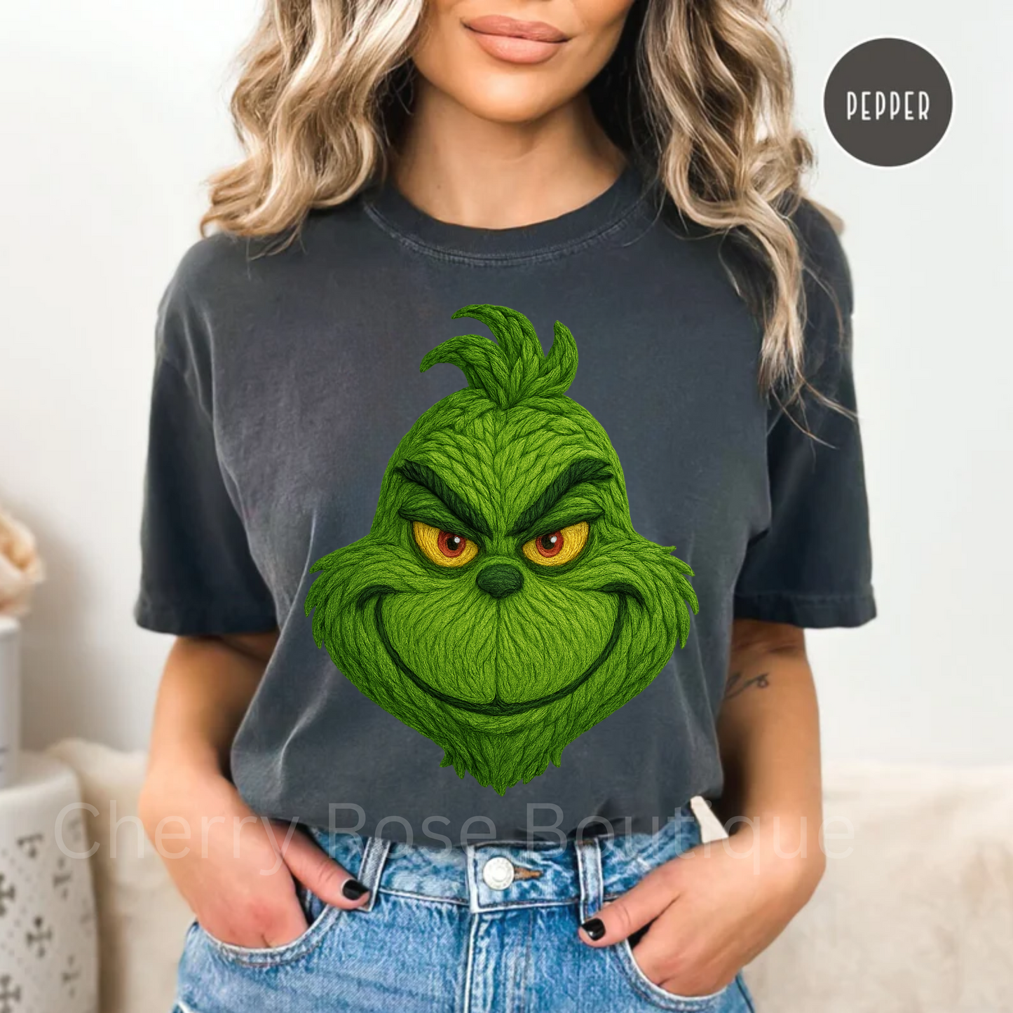 Grinch T-Shirt, Comfort Color Tee & Gildan Sweatshirt