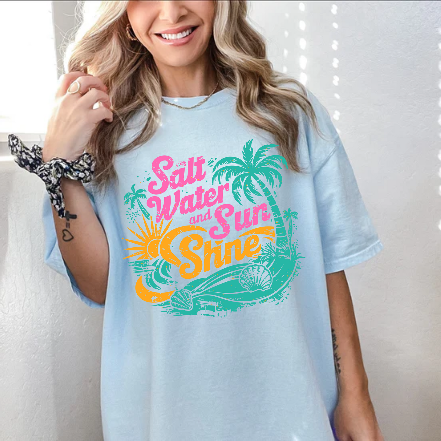 Salt Water and SunShine T-Shirt, Comfort Color Tee, Summer Ready