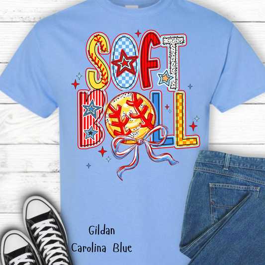 Softball T-Shirt, Softball Shirt, Game Day Fan Tee, Gildan Shirt