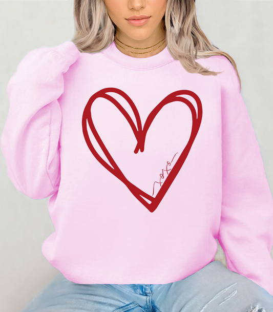 Heart Sweatshirt, Valentine Sweatshirt, Heart Shirt