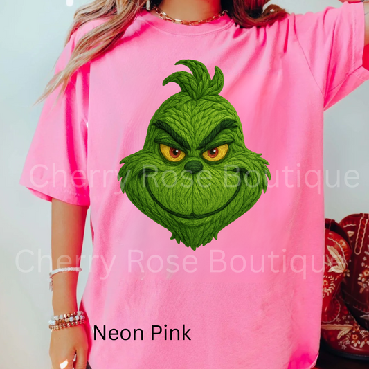 Grinch T-Shirt, Comfort Color Tee & Gildan Sweatshirt