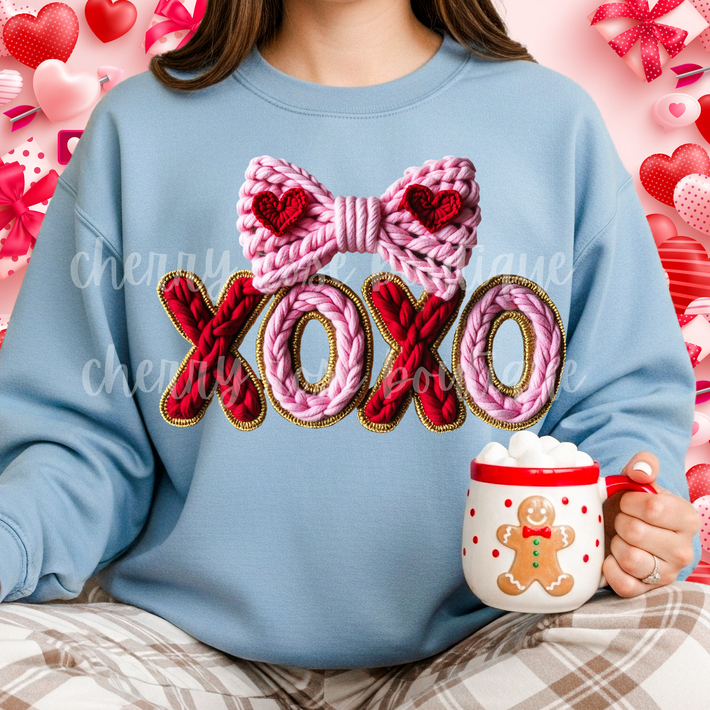 XOXO Hugs and Kisses Valentine's Day Sweatshirt