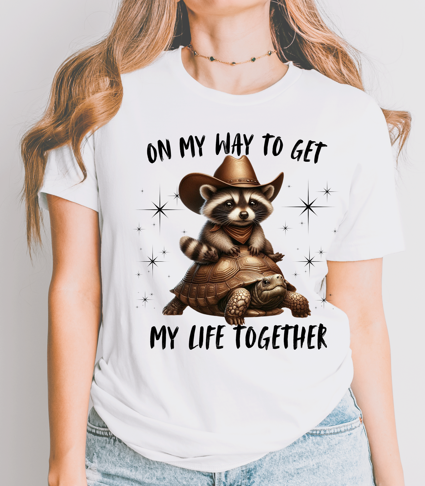 Racoon and Turtle Cute Shirt, On My Way TO Get My Life Together, Funny Shirt