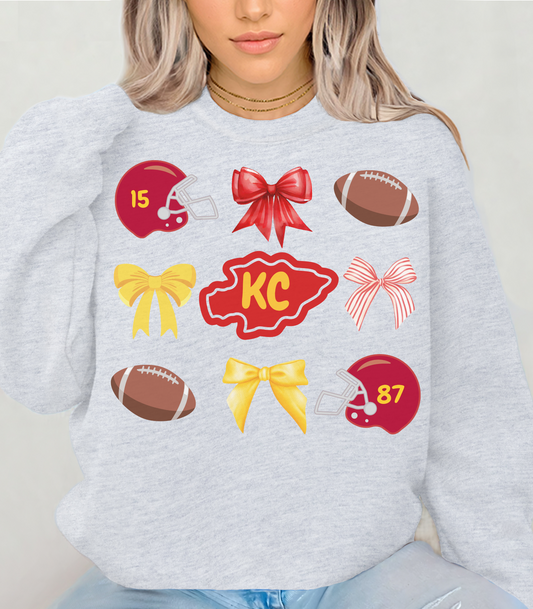 Chiefs Football Sweatshirt, Coquette Chiefs Shirt, Chiefs Shirt, Football Tee