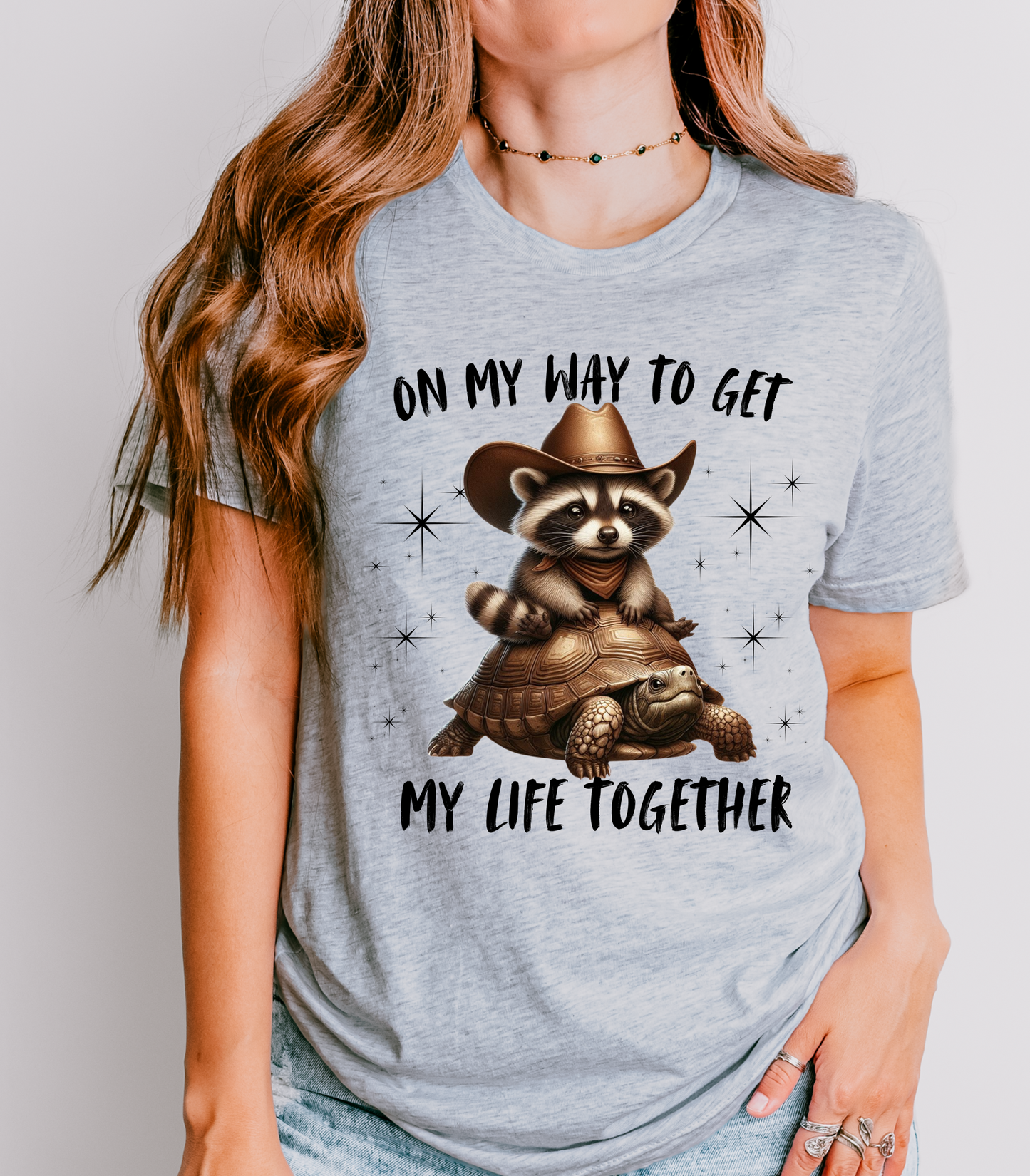 Racoon and Turtle Cute Shirt, On My Way TO Get My Life Together, Funny Shirt