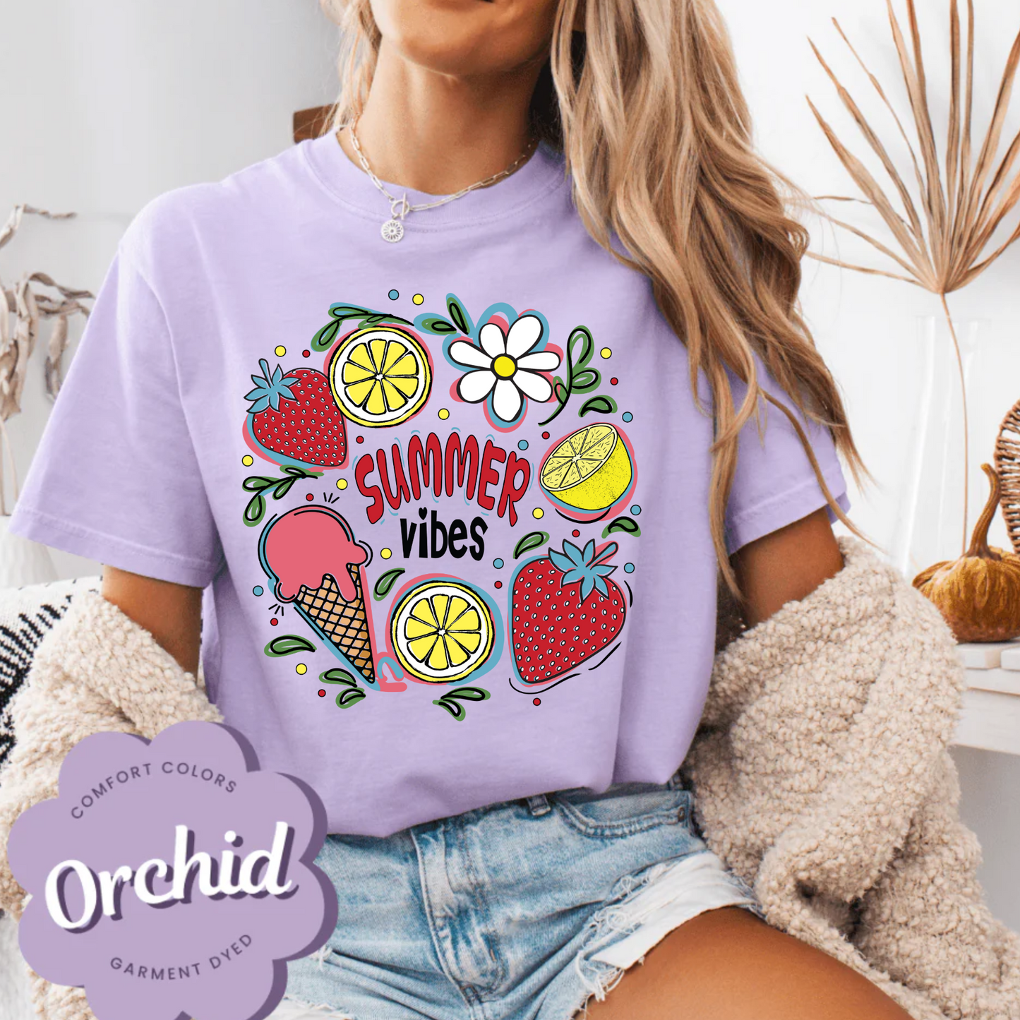 Summer Vibes Shirt, Comfort Color Shirt