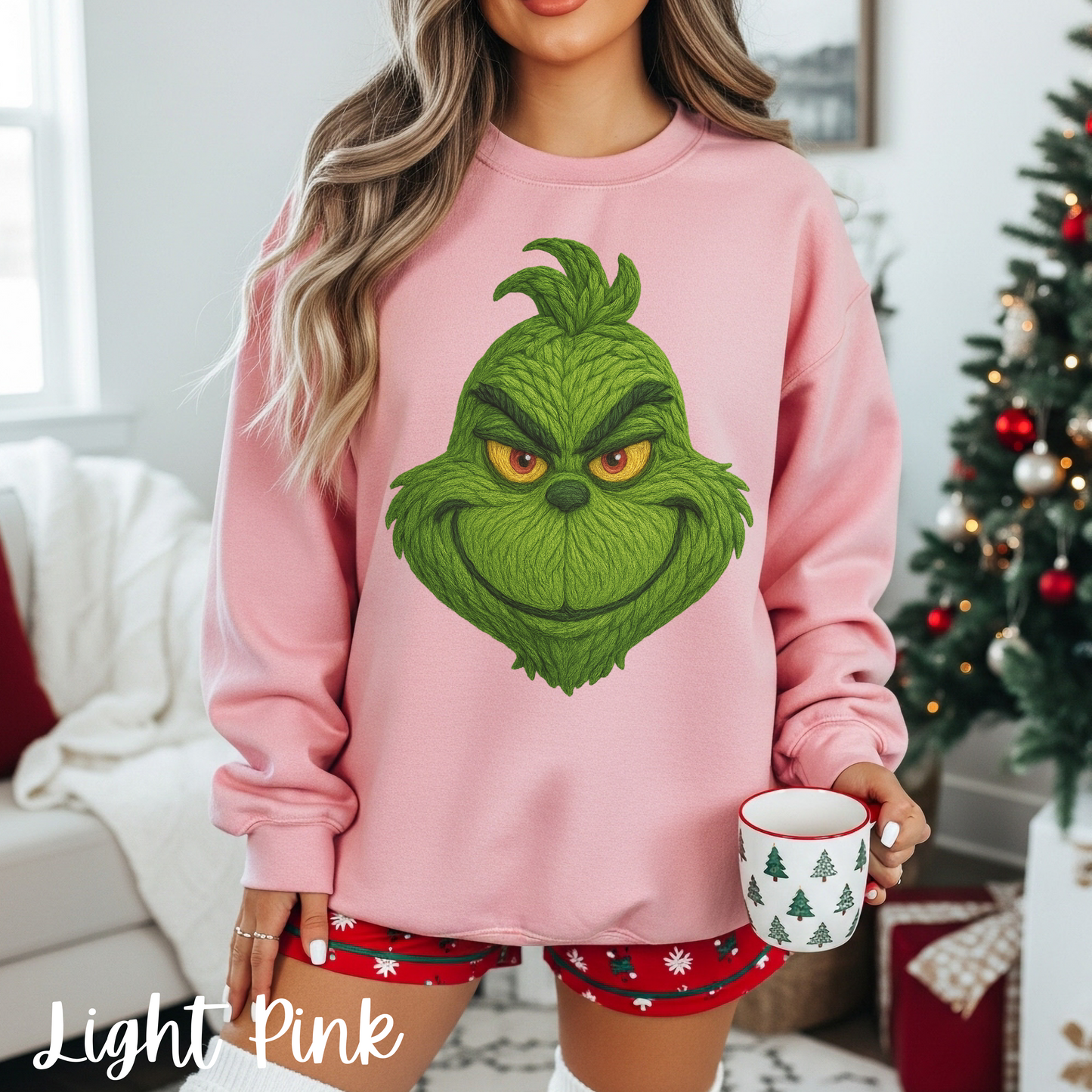 Grinch T-Shirt, Comfort Color Tee & Gildan Sweatshirt