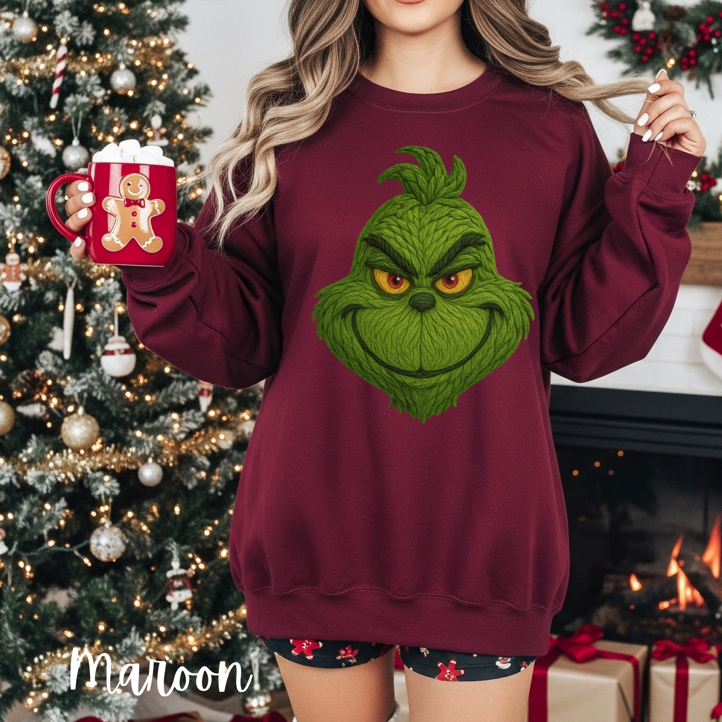 Grinch T-Shirt, Comfort Color Tee & Gildan Sweatshirt