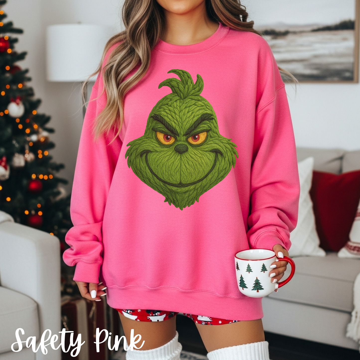 Grinch T-Shirt, Comfort Color Tee & Gildan Sweatshirt