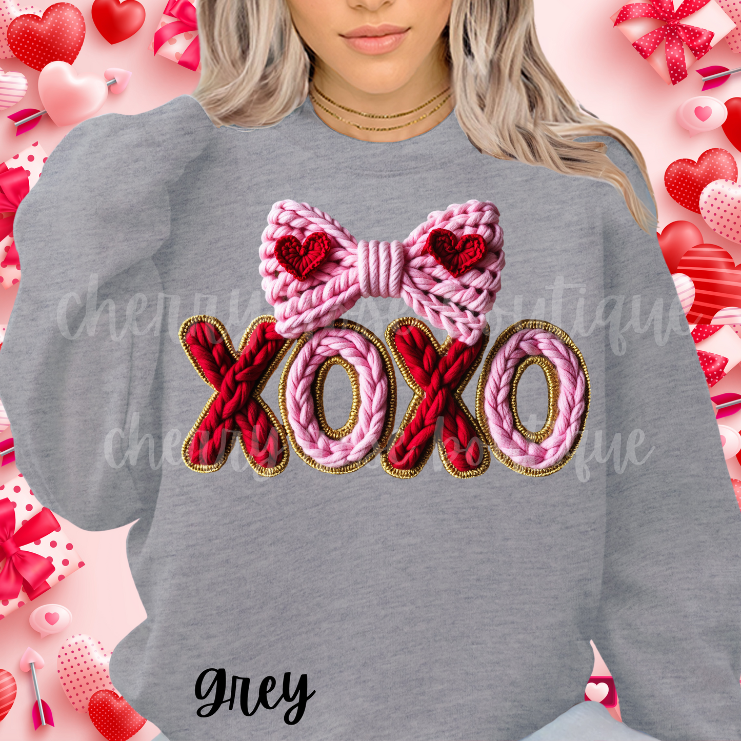 XOXO Hugs and Kisses Valentine's Day Sweatshirt