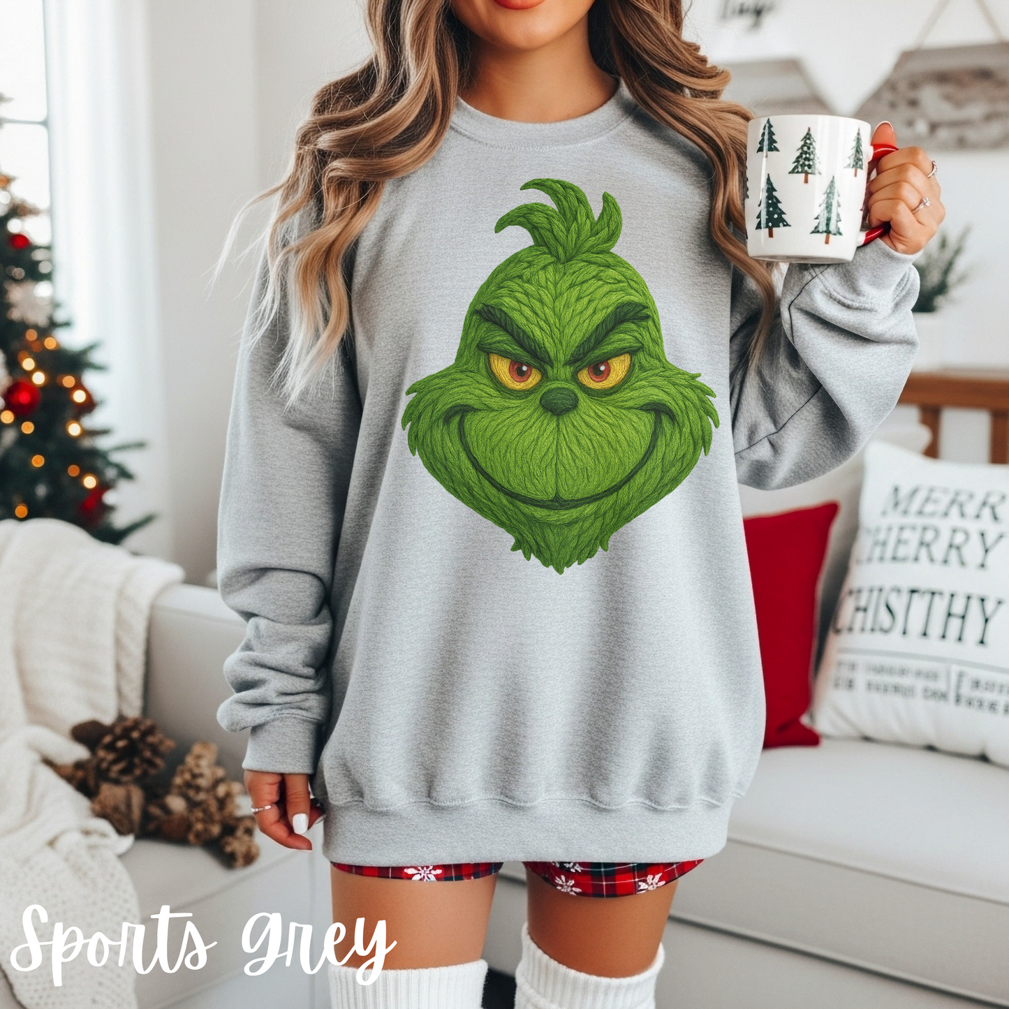 Grinch T-Shirt, Comfort Color Tee & Gildan Sweatshirt