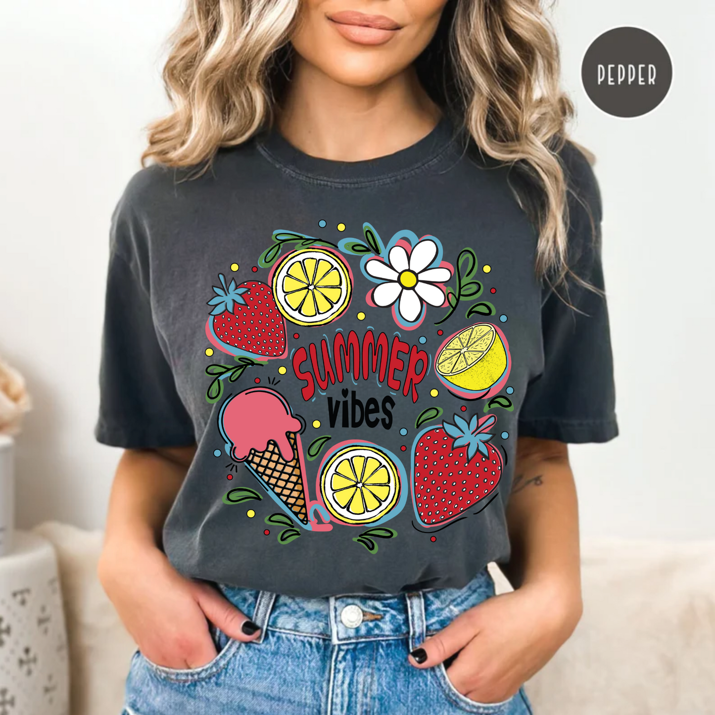 Summer Vibes Shirt, Comfort Color Shirt