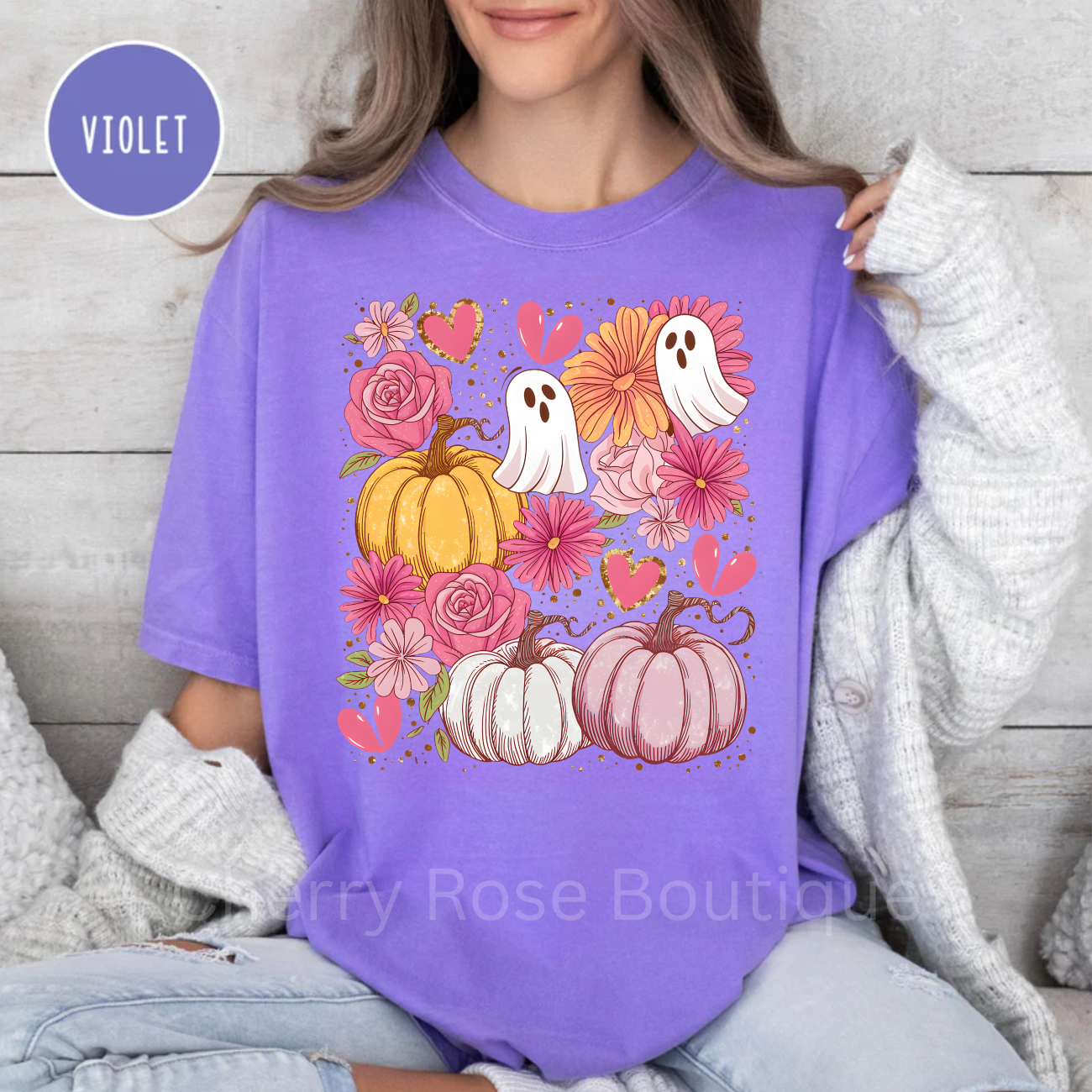 Coquette Pumpkins, Cute Ghost Comfort Color Tee