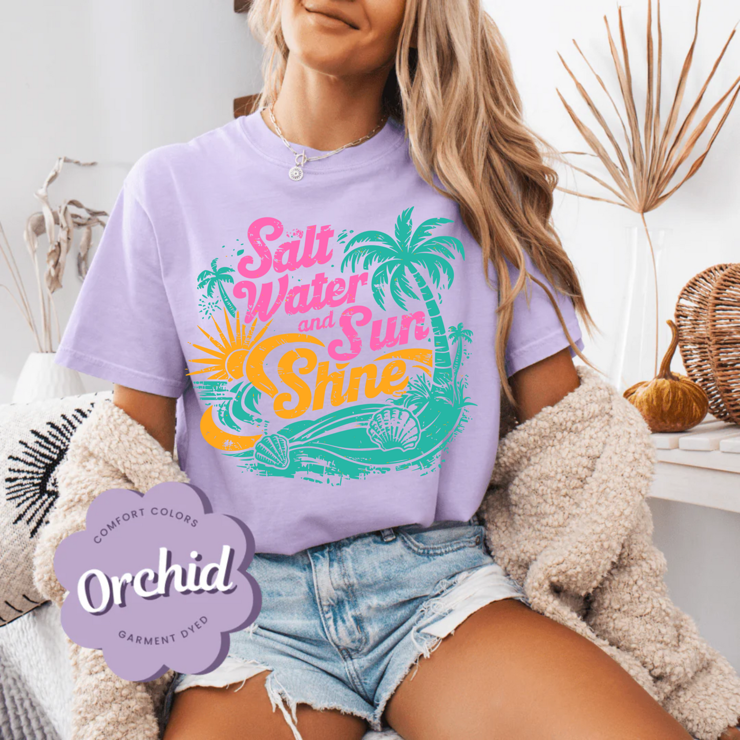 Salt Water and SunShine T-Shirt, Comfort Color Tee, Summer Ready