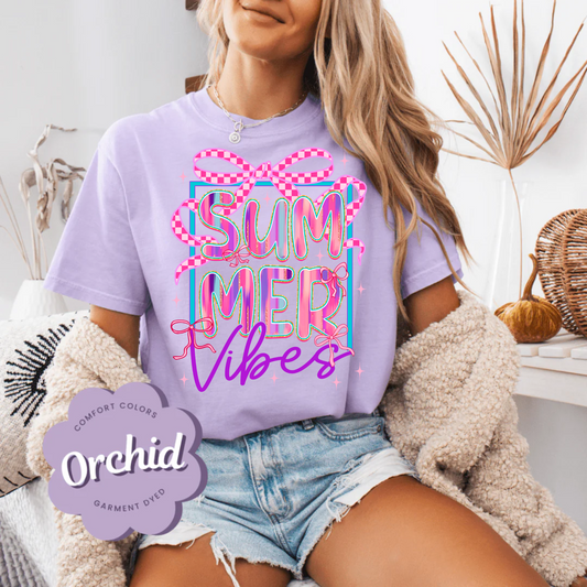 Summer Vibes T-Shirt, Summer Coquette Shirt, Comfort Color Tee's
